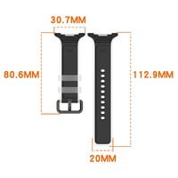 Bracelet de montre en silicone taille S pour Watch9 44mm/40mm, Watch8 44mm/40mm, Classic 46mm - Bande translucide en gelée