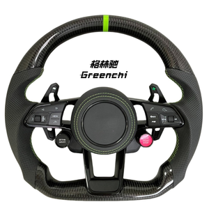 Volante de Fibra de Carbono Personalizado para Audi RS/<span class=keywords><strong>S</strong></span> <span class=keywords><strong>Line</strong></span>, R8, A4 A5 A6 A7, Q5 Q7 Sin Bolsas de Aire - Product Image 3