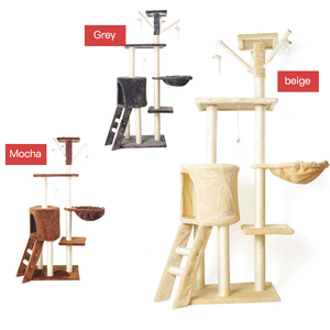 Torre per Gatti a Cinque Livelli All-in-One con Piattaforma di Salto in Sisal e Tiragraffi, Vendita Diretta all'Ingrosso, OEM di Fabbrica - Product Image 6