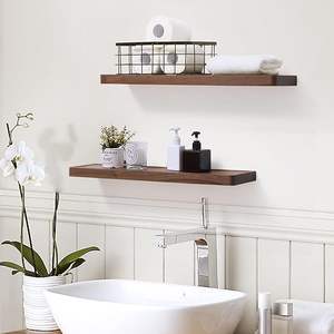 ชั้นวางของติดผนังไม้เนื้อแข็ง ปรับแต่งขนาด สี และโลโก้ได้ - Product Image 5