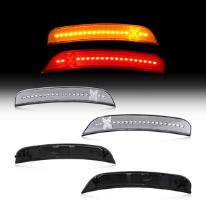 Luz de Posición Lateral Delantera y Trasera para Automóvil, Lente Transparente, para Chrysler 300 2015-2021, Luz LED Roja de Señal de Giro para Guardabarros, 68213845AD, 4 Piezas - Product Image 2