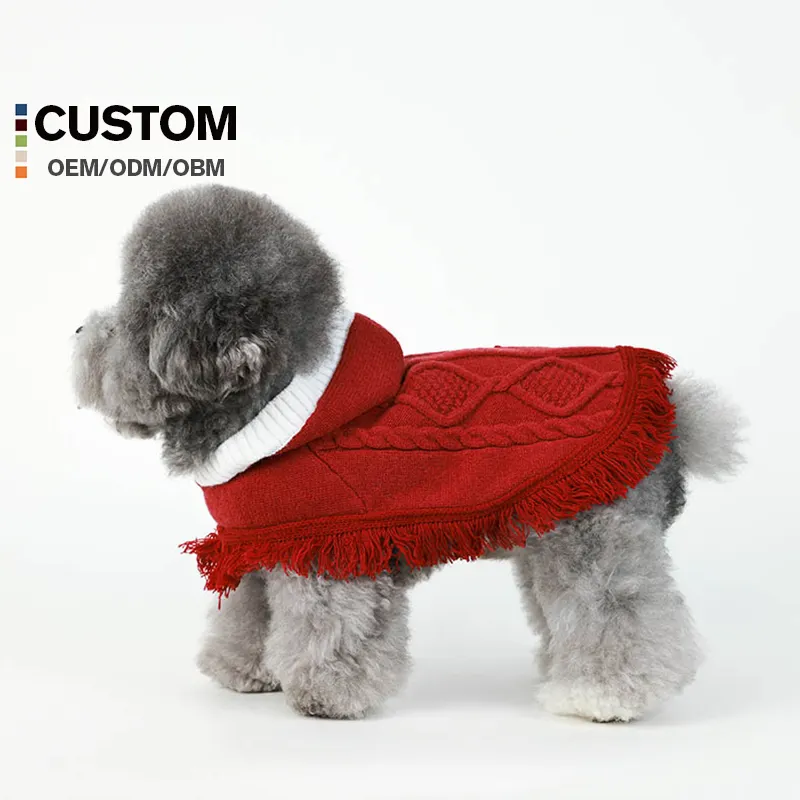 Sweter anjing Fashion jubah rajut hewan peliharaan kustom jumper hewan peliharaan desainer kualitas tinggi