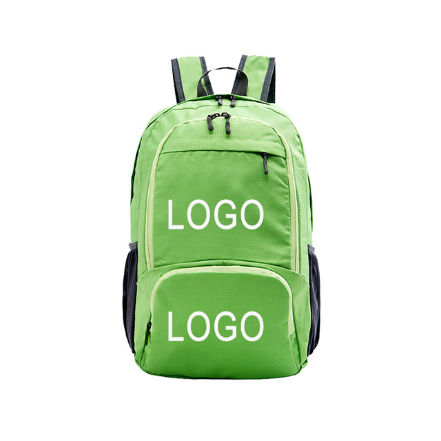 Promotion Cheap Light Weight Polyester Portable Hiking Custom logo Obm Men Women Gym Shoulder Bag Travel Foldable Backpack