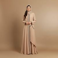 Abaya plissée 2026 : Nouvelle collection élégante, vente en gros, mode modeste pour femmes musulmanes, décontractée et de prière
