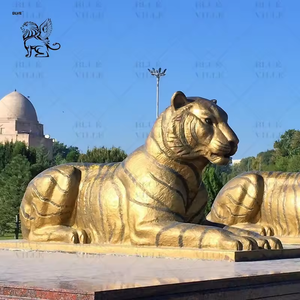 Décoration de jardin personnalisée BLVE, grande sculpture d'animal en métal pour extérieur, statue de tigre grandeur nature en bronze - Product Image 3