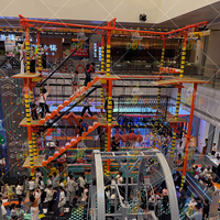 Dola Columpio Interior Interactivo, Atracción de Emoción, Centro de Entretenimiento Familiar, Pista de Obstáculos Ninja, Parque de Aventuras Modelo Interior