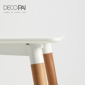 Nordique Moderne Café Restaurant Pas Cher jambes En Bois De Hêtre MDF Table Rectangle Table À Manger Ensemble - Product Image 6