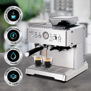 Macchina per Caffè e <span class=keywords><strong>Cappuccino</strong></span> Semi-automatica di Alta Qualità con Serbatoio d'Acqua Rimovibile da 2,3L per Uso Domestico e Commerciale - Product Image 4