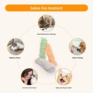 Almohada para gatos respetuosa con el medio ambiente, suministros para mascotas de felpa, juguete de papel de autoservicio interactivo con juguete con sonido de hierba gatera - Product Image 4