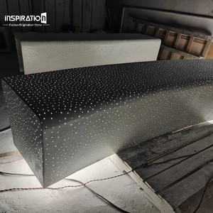 Banco Redondo de Hormigón Translúcido, Taburete Circular con Luz para <span class=keywords><strong>Plaza</strong></span> o Área de Reunión <span class=keywords><strong>Central</strong></span> - Product Image 6