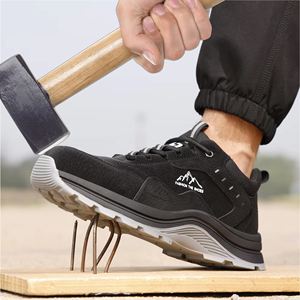 Nuove Scarpe da <span class=keywords><strong>Lavoro</strong></span> Quattro Stagioni Antiurto Antiperforazione Comode Scarpe di Sicurezza con Punta in Acciaio Resistenti all'Usura per Cantieri Edili - Product Image 1