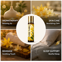 Minyak Ylang-ylang Alami Murni; Menenangkan, Merilekskan, dan Membantu Mengatur Tekanan Darah; Cocok untuk Aromaterapi dan Perawatan Rambut.