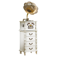 Gramophone radio en bois classique, fabrication d'usine, luxe rétro, lecteur de disques vinyles, gramophone antique