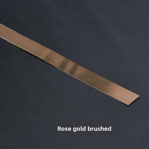 Sunsbuild Wholesale Gold <b>Mirror</b> Stainless Steel Decorative Flat Strip Self Adhesive Durable Waterproof Easy Installation <b>Tile</b> - Product Image 6