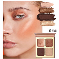 Votre Logo 4 Couleurs Bronzer Contour Surligneur Palette Brun Clair Palette Moyen à Foncé Personnaliser Sans Paraben Sans Gluten