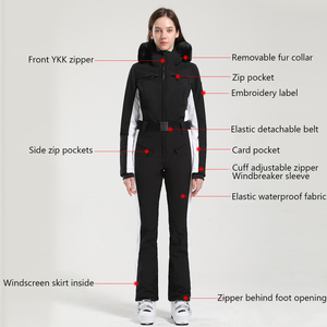 2023 Snow Clothes Women One Piece Professional Ski Suit Warm Snowboard Windproof Waterproof Female Ski Set Outdoor Ski Overalls - Product Image 6