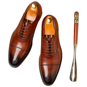Zapatos de Vestir Italianos Premium para Hombre, Cuero Vacuno Genuino, Diseño de Punta Cuadrada, Acabado Brillante, Aumentan la Estatura, Ideales para Bodas - Product Image 6