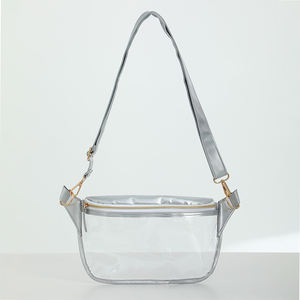 Riñonera de viaje con cremallera para caminar, bolsa de pecho personalizada, bolsa cruzada de PVC transparente para teléfono móvil - Product Image 5