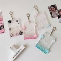 Penutup Pelindung Kartu Foto Idol Kpop, Anti RFID, Resleting, Akrilik Ringan, Tempat Kartu Kecil, Penyimpanan Kartu Bintang