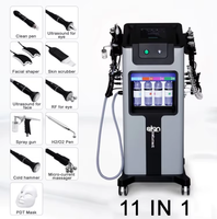Appareil de microdermabrasion Hydra Beauty à jet d'oxygène pour vente directe, 10 poignées, fonctions hydratantes, rajeunissement de la peau, nez, US/EU