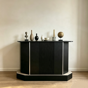 Buffet moderne en bois noir style Art Déco, meuble de rangement pour <span class=keywords><strong>salon</strong></span>, salle à manger, entrée, décoration intérieure - Product Image 6