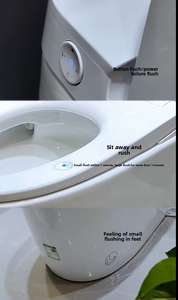Siège intelligent allongé avec éclairage LED, antibactérien, à descente lente silencieuse, chauffant et réglable en température - Product Image 4