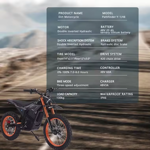 มอเตอร์ไซค์ไฟฟ้าระยะไกล 72V 22.5AH |   <span class=keywords><strong>3</strong></span> โหมดการขับขี่ |   เหมาะสำหรับเส้นทางภูเขา รถมอเตอร์ไซค์วิบาก ได้รับการรับรองมาตรฐาน CE จากโรงงานโดยตรง - Product Image 5