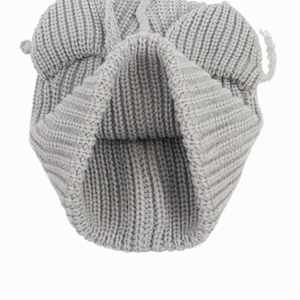 Gorros de punto al por mayor para mujer, gorro cálido de invierno con orejas de gato de diablo, multicolor a rayas, de ganchillo, estilo Y2K, con dobladillo - Product Image 6