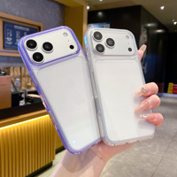 Coque de téléphone rigide en TPU et PC pour iPhone 17 Pro Max, design transparent et épuré, antichoc, compatible avec iPhone 17 Air/16 Pro/Pro Max