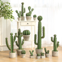 Bonsaï artificiel en plastique réaliste, variété de succulentes, cactus et fleurs, mini-plantes en pot en gros