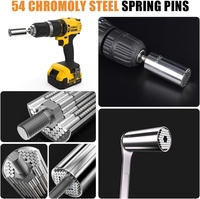 Jeu de douilles Super Universal 7-19MM Grip avec adaptateur de perceuse électrique DIY Grade Socket Tools Gift Customizable OEM Support for Men