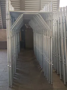 Экономичные стальные рамы, горячеоцинкованные оцинкованные арматуры Q235, стальные рамы, движущиеся оцинкованные лопастные леса для строительных лесов - Product Image 3