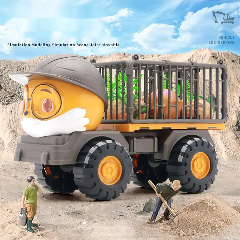 2023ベストセラーリス建設車のおもちゃエンジニアリングモデル掘削機攪拌トラック転倒トラック男の子おもちゃの車
