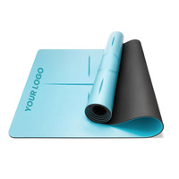 Yogamatte Rutschfeste Trainingsmatte Fitness Rosa PU Naturkautschuk Farbe Individuell Bedruckte PU Öko-Yogamatten für Frauen