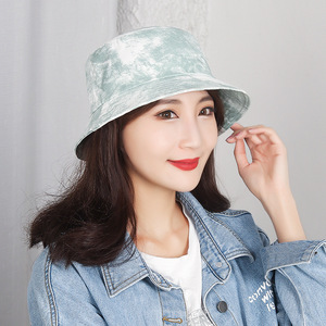 Tie Dye Reversible Bucket Hat Wide Brim Sun Protection Spring Summer Unisex Canvas Fisherman Hat - Product Image 3