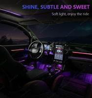 KYNCHO pour Ford Everest, éclairage ambiant de voiture, symphonie de 64 couleurs, éclairage LED intelligent, lampe d'éclairage intérieur de voiture, contrôle par application Bluetooth
