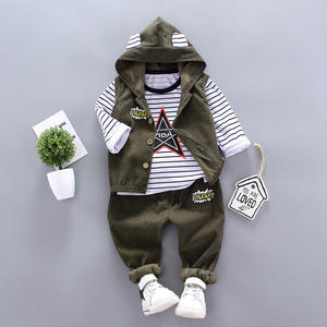 Conjunto de Ropa para Bebé Niño de Otoño, Nuevo Diseño, 3 Piezas, para Bebés de 1 a 4 Años, Gran Venta - Product Image 3
