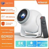 Nouveau projecteur de football miniature 8K pour la maison et la chambre, Ultra-HD HDR10+, 450 lumens ANSI, écran mobile sans fil, Android 14, 8 Go de ROM