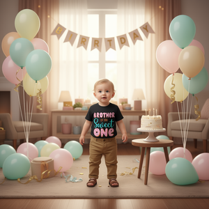 Camiseta familiar a juego para el primer cumpleaños de Brother Of The Sweet One - Product Image 3