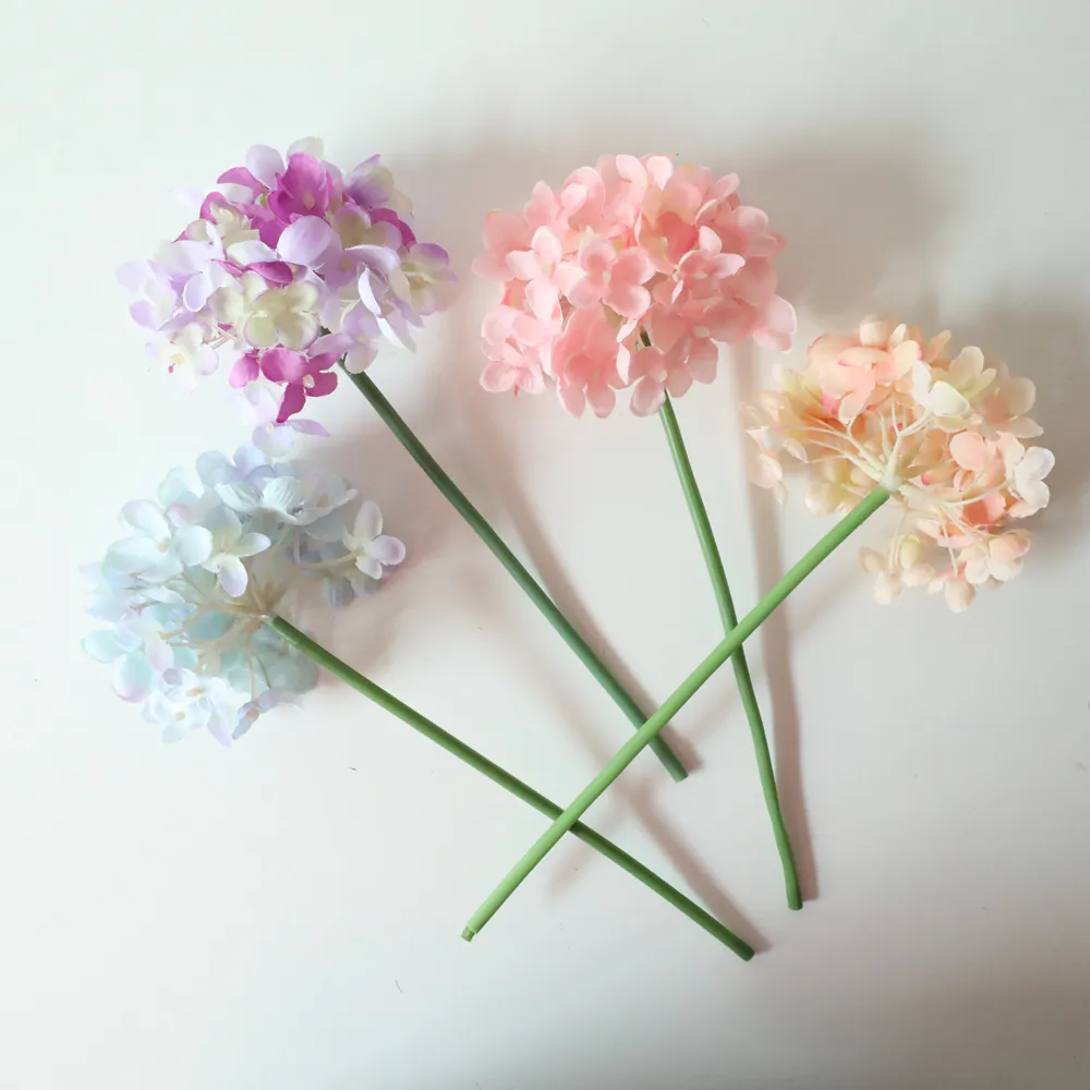 장식 인공 꽃 수국 시뮬레이션 꽃 분기 웨딩 장식 꽃