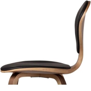 Ghế quầy <span class=keywords><strong>bar</strong></span> Walnut Stool Ghế quầy <span class=keywords><strong>bar</strong></span> S Tine Ghế da màu đen sành điệu Bọc gỗ dán chất lượng cao có tựa lưng và chỗ để chân - Product Image 3