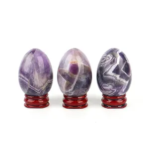 Wholesale High Quality Crystal Egg Dream Amethyst Yoni Eggs Healing Stones For Decoration