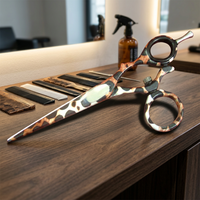 Swivel Paper coated barber scissor