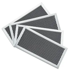 Aluminum Frame 10-1/2 X 8-3/4 X 3/8 Inch Activated Carbon Oven Filter  Microwave Filter Replacement for Microwave Oven Parts