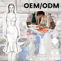 Vêtements pour femmes OEM, robes longues personnalisées, col halter asymétrique, mode estivale, producteur du Guangdong