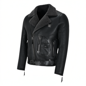 Abrigo de piel de talla grande para hombre Nuevo estilo clásico Parka Chaqueta de cuero de piel de oveja de moda de invierno Wamrth - Product Image 1
