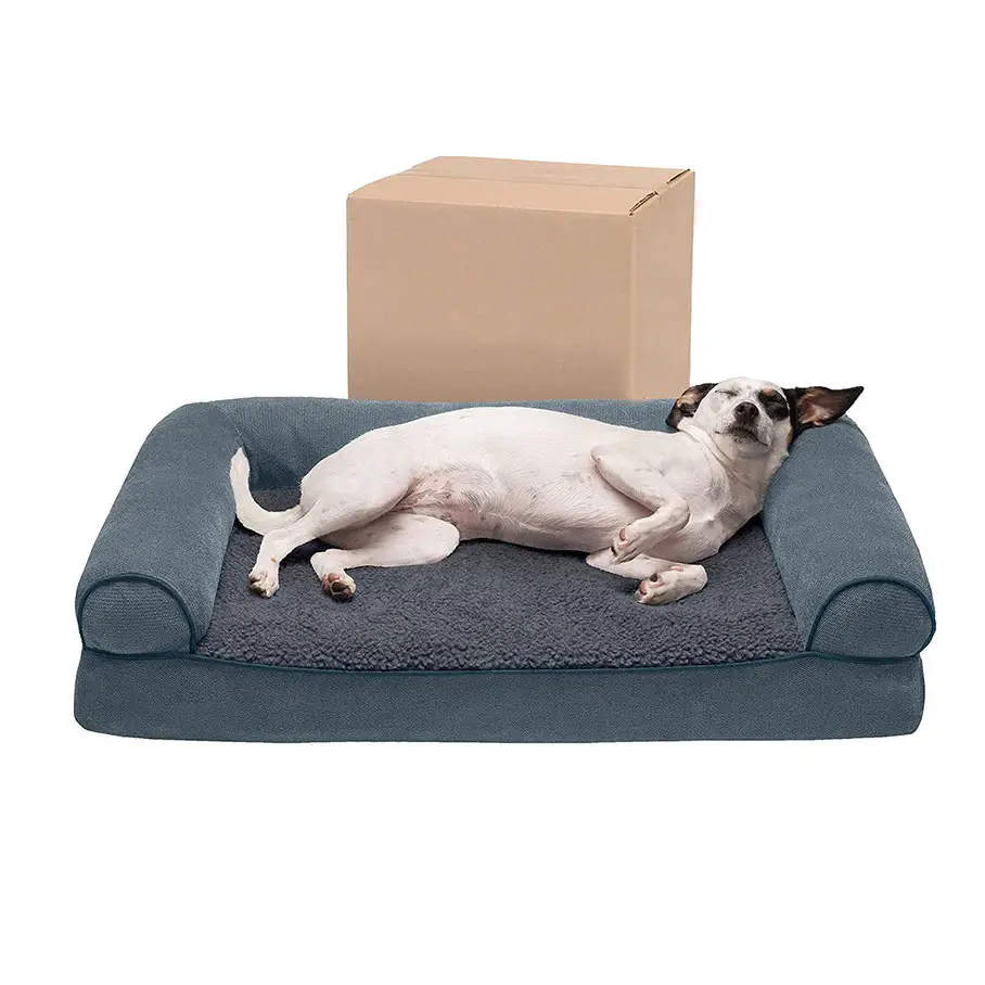 Cama ortopédica personalizada para perros, sofá cama para mascotas acogedora e impermeable con espuma viscoelástica
