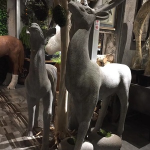 Nuovo Anno Grande Decor Outdoor Animali Al Coperto Ornamenti Da Giardino In Fibra di vetro Scultura Cervi - Product Image 4