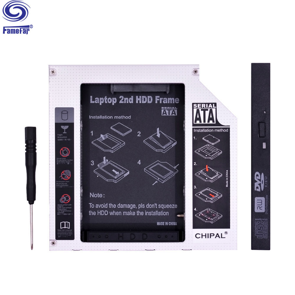 IDE для SATA 3.0 2-й жесткий диск Caddy 12,7 мм для 2,5 "SSD чехол для ноутбука CD-ROM DVD-ROM Optibay