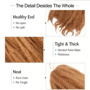 Klaar Om 24 Inch Vlecht Haar Afrikaanse Vrouwen Draai Gehaakte Haar Bulk Extensions <span class=keywords><strong>Afro</strong></span> <span class=keywords><strong>Kinky</strong></span> Krullend Vlechthaar - Product Image 2